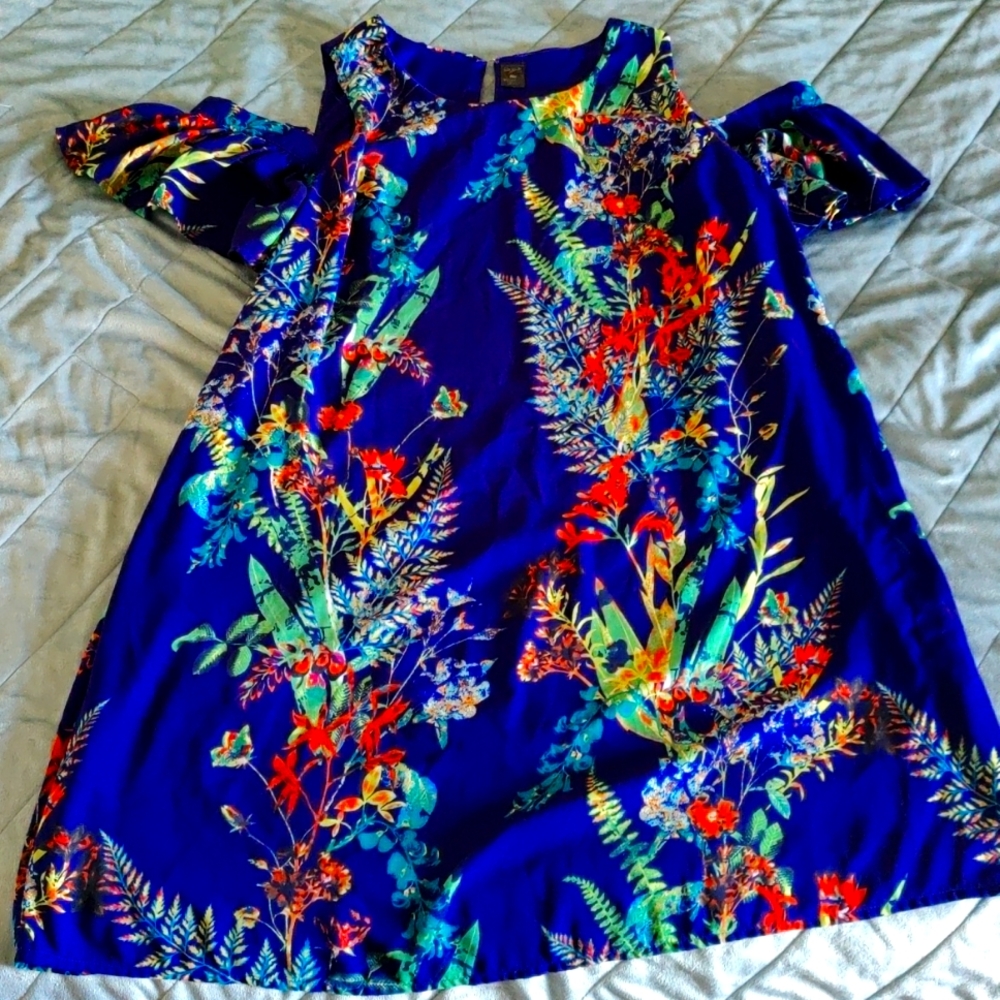 City Streets Size 20w blue floral dress